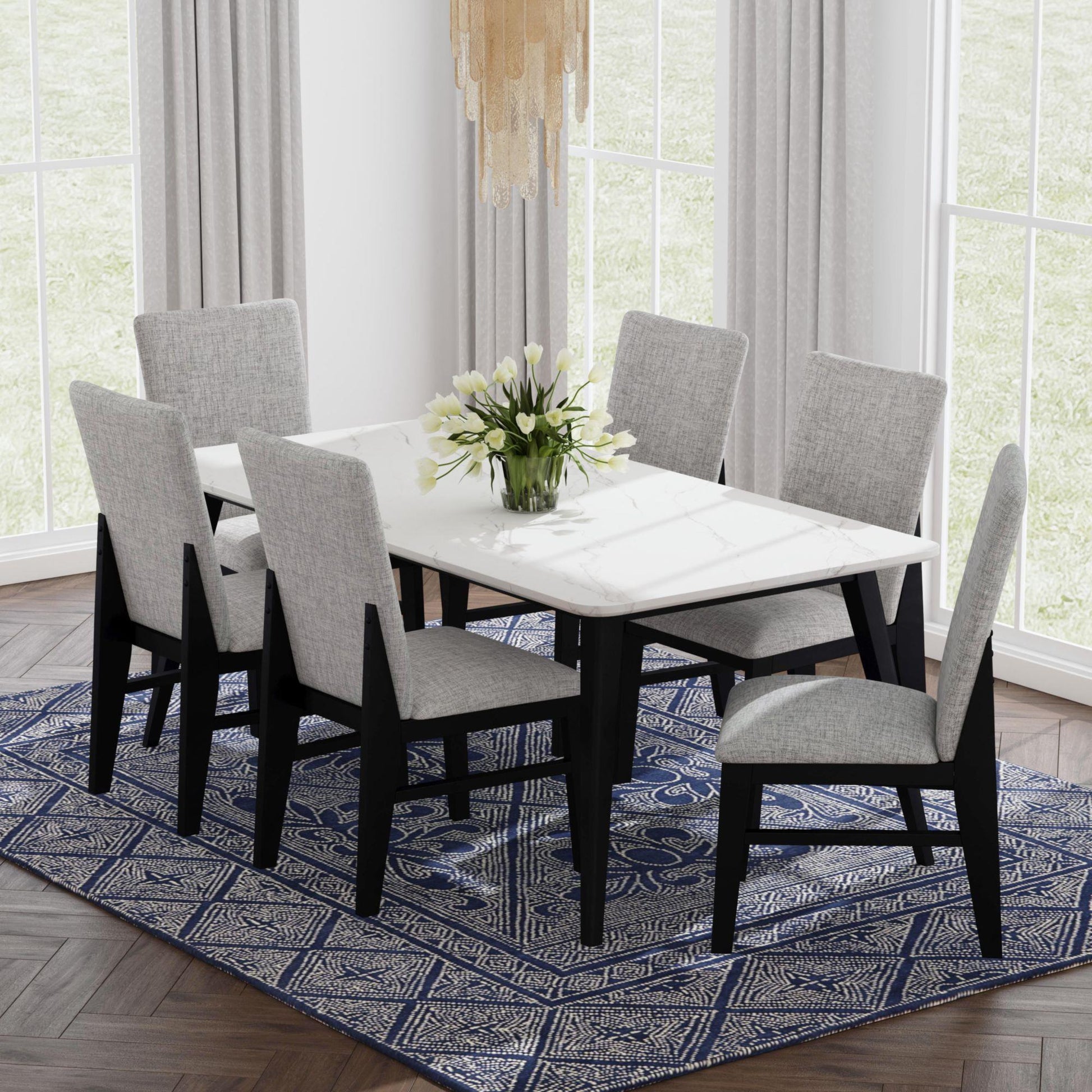 Elements International Marlene D - 15850 - 8 - DT Dining Table - American Furniture of Slidell