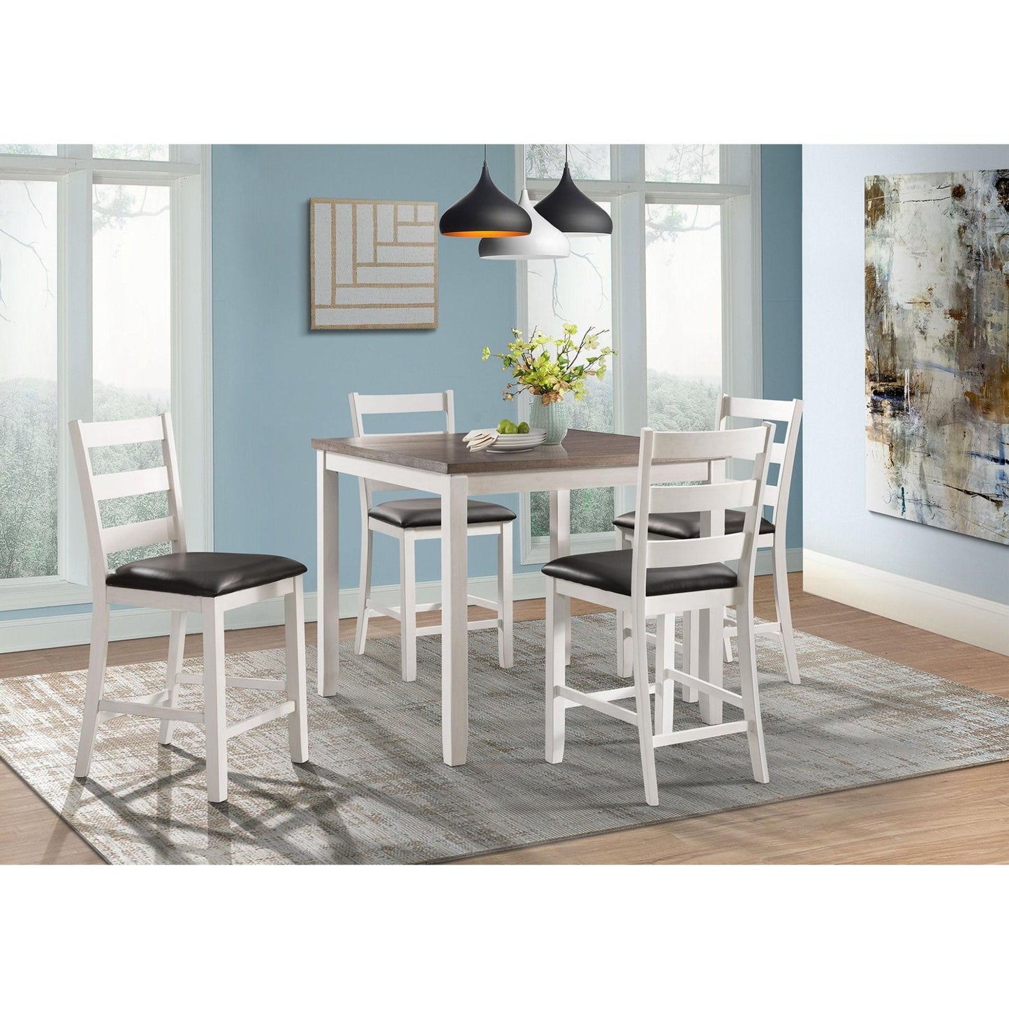 Elements International Martin 5 pc Counter Height Dinette DMT7005CS - American Furniture of Slidell