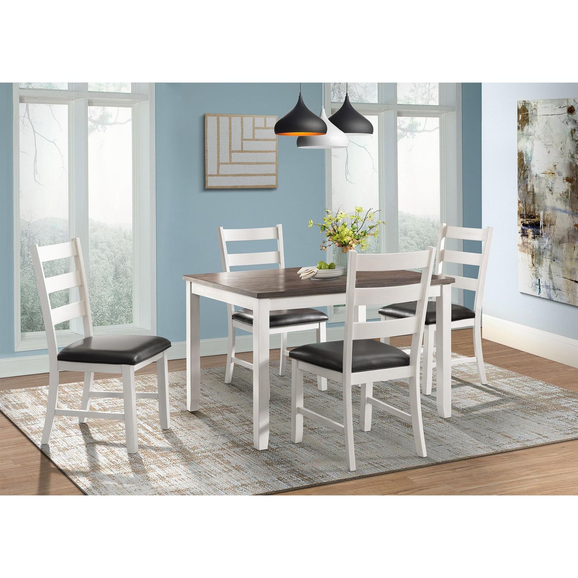 Elements International Martin Brown DMT7005DS 5 pc Dinette - American Furniture of Slidell