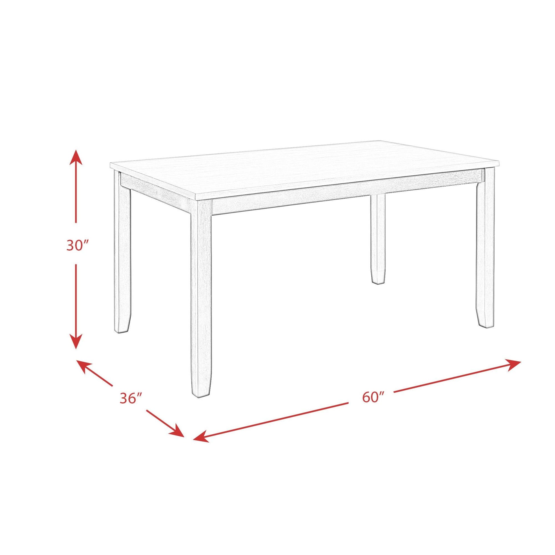 Elements International Martin Brown DMT7006DS 6 pc Dinette - American Furniture of Slidell