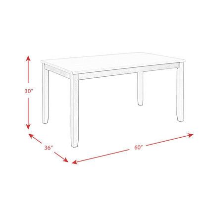Elements International Martin Brown DMT7006DS 6 pc Dinette - American Furniture of Slidell