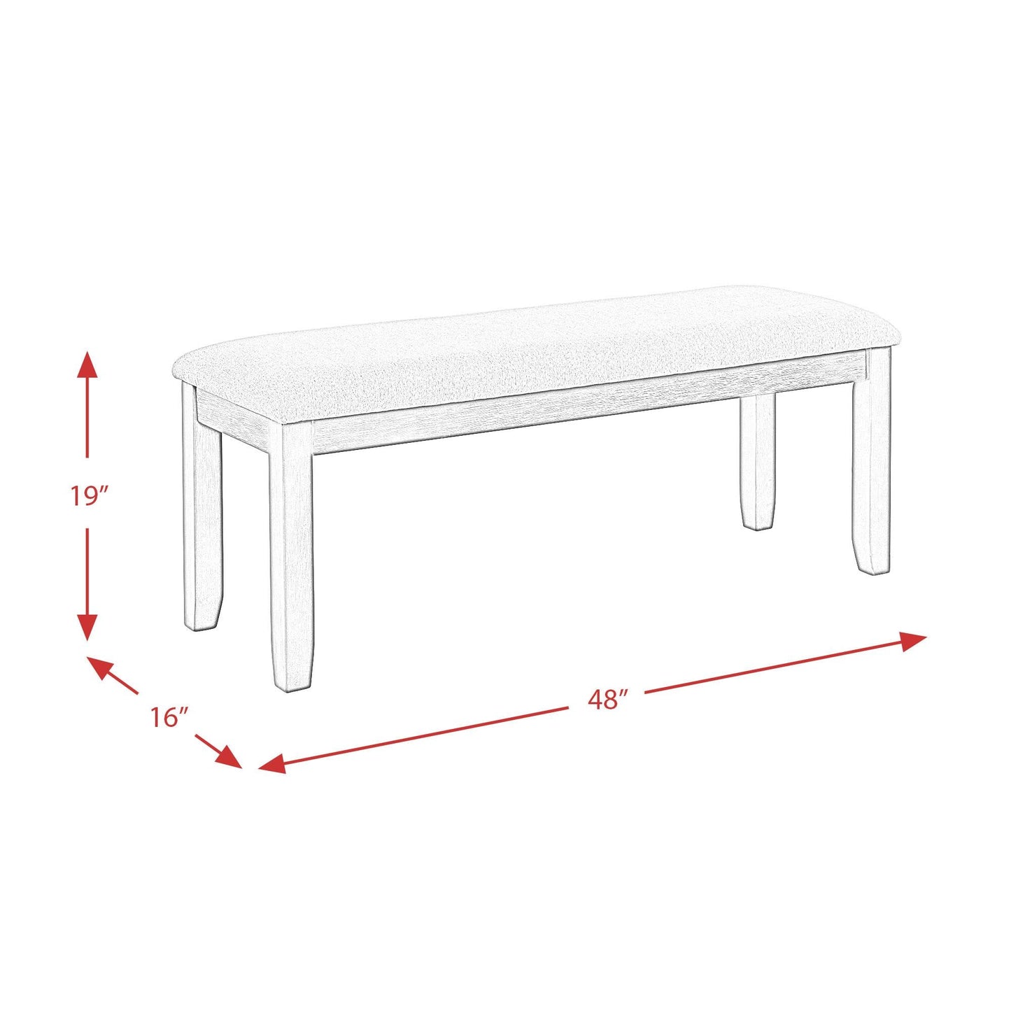 Elements International Martin Brown DMT7006DS 6 pc Dinette - American Furniture of Slidell