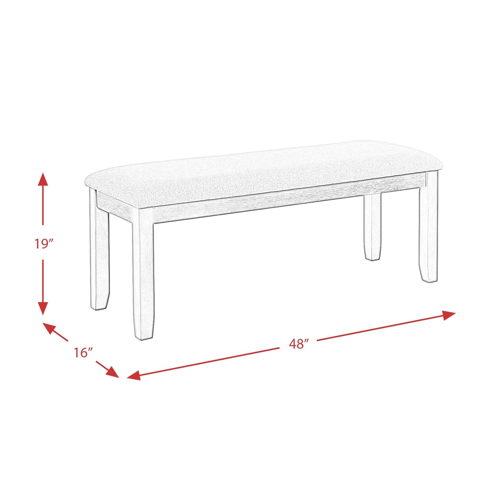 Elements International Martin Brown DMT7006DS 6 pc Dinette - American Furniture of Slidell