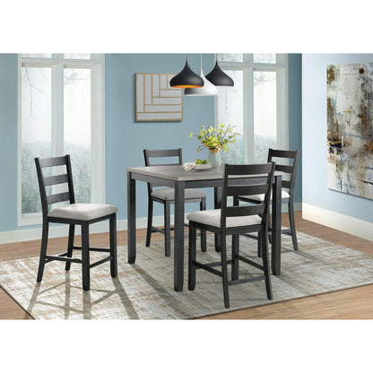 Elements International Martin Gray DMT3005CS 5 pc Counter Height Dinette - American Furniture of Slidell