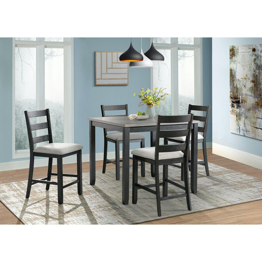Elements International Martin Gray DMT3005CS 5 pc Counter Height Dinette - American Furniture of Slidell