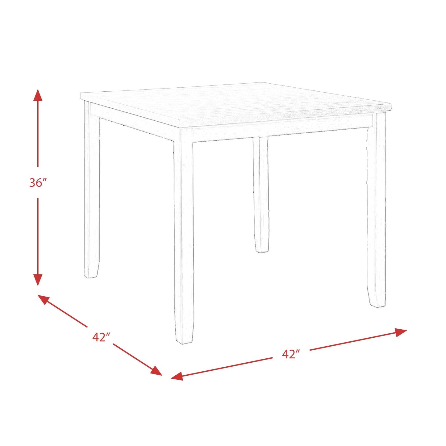 Elements International Martin Gray DMT3005CS 5 pc Counter Height Dinette - American Furniture of Slidell