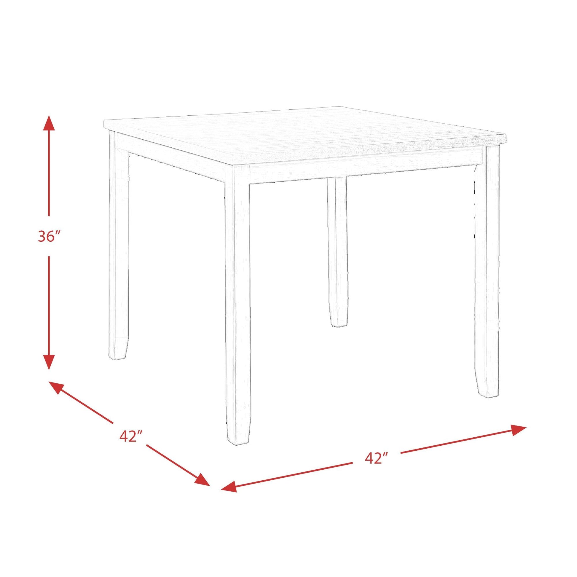 Elements International Martin Gray DMT3005CS 5 pc Counter Height Dinette - American Furniture of Slidell