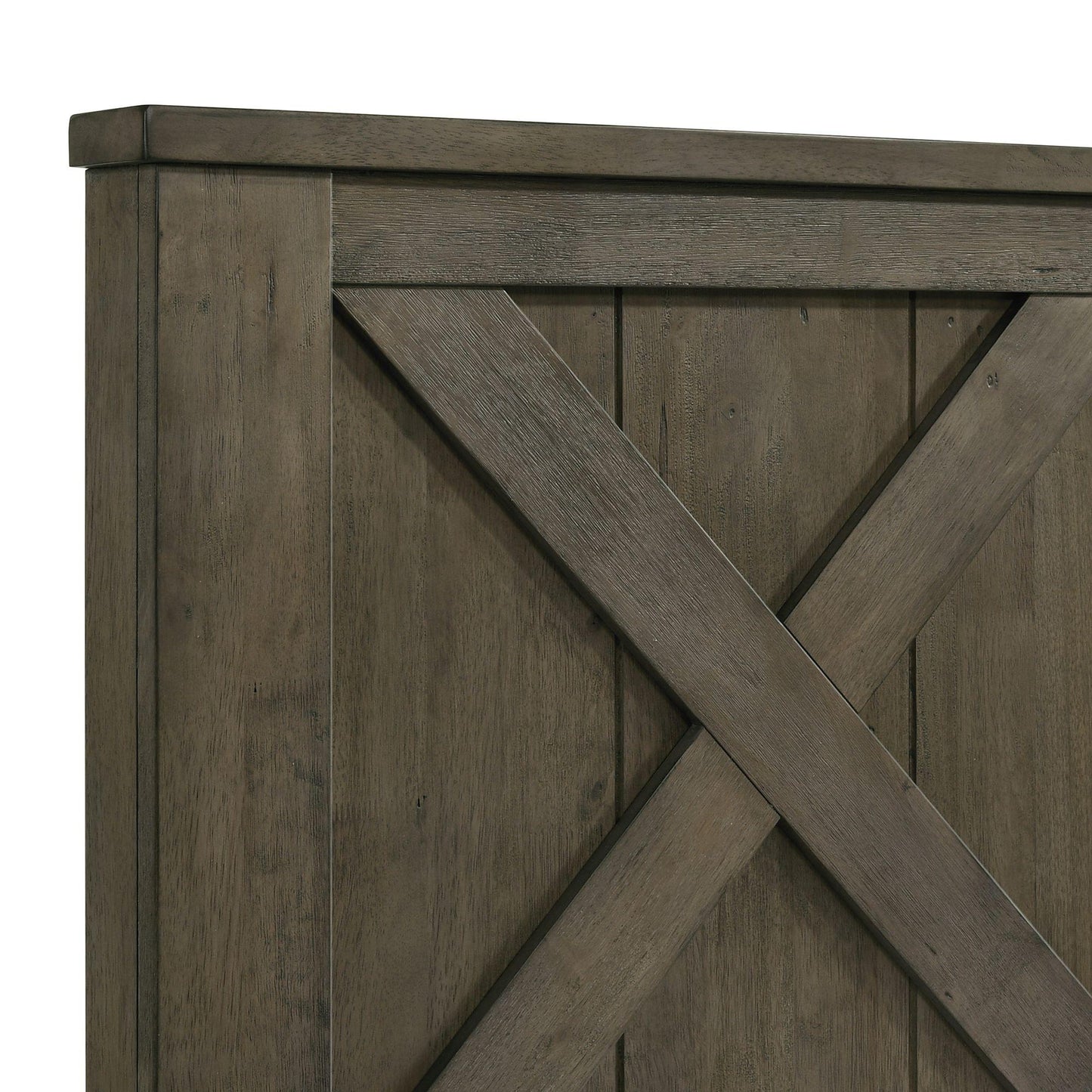 Elements International Maverick King Panel Bed Grey - American Furniture of Slidell