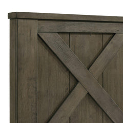 Elements International Maverick King Panel Bed Grey - American Furniture of Slidell