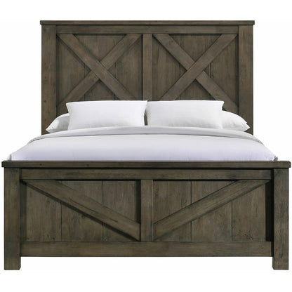 Elements International Maverick Queen Panel Bed Grey - American Furniture of Slidell