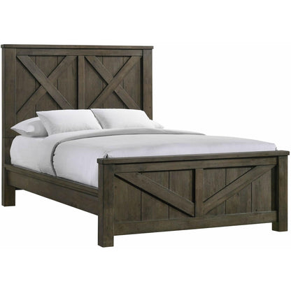 Elements International Maverick Queen Panel Bed Grey - American Furniture of Slidell
