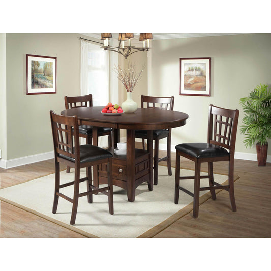 Elements International Max DMX100 5 pc Counter Height Dining Set - American Furniture of Slidell