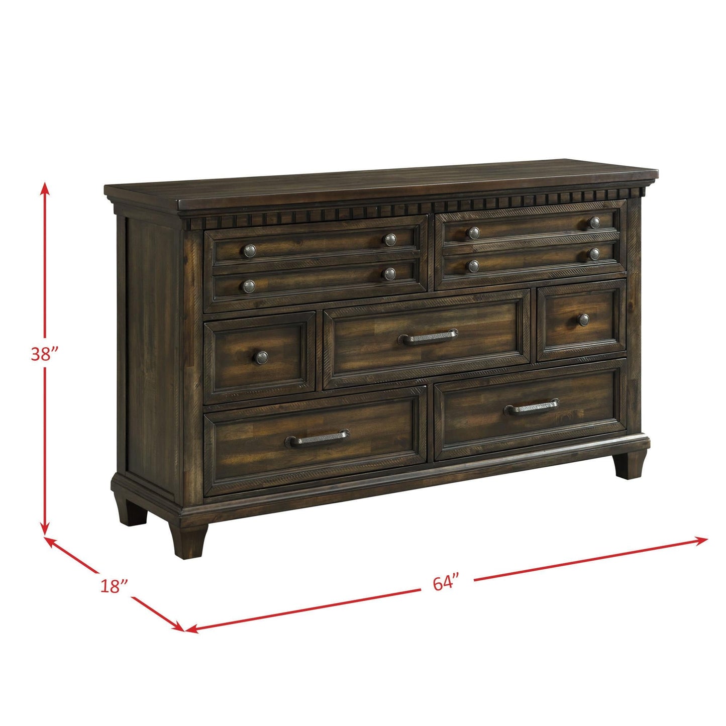 Elements International McCoy B - 10530 - 5 - DR 7 - Drawer Dresser - American Furniture of Slidell