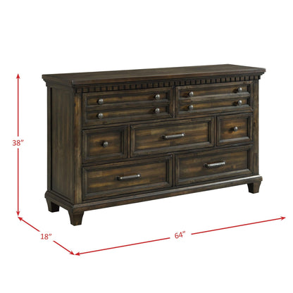 Elements International McCoy B - 10530 - 5 - DR 7 - Drawer Dresser - American Furniture of Slidell