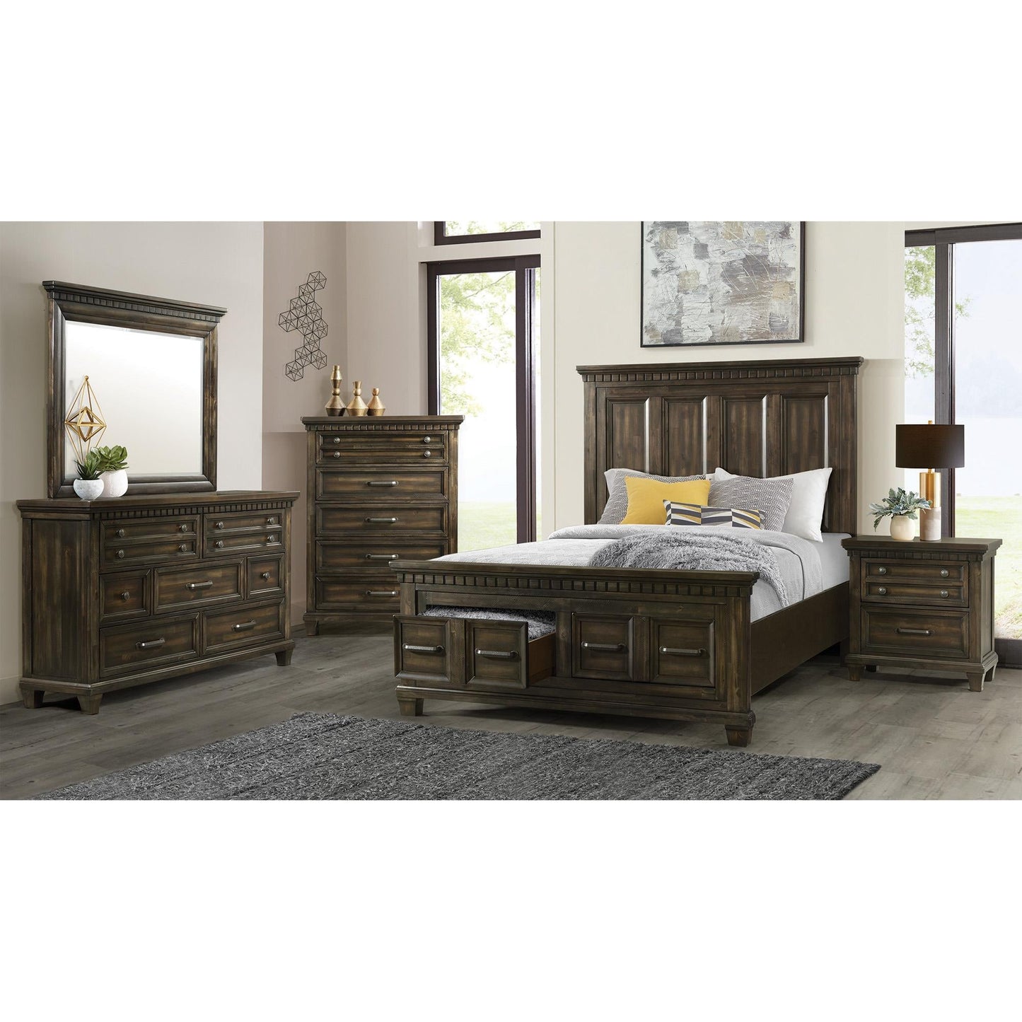 Elements International McCoy B - 10530 - 5 - NS 2 - Drawer Nightstand - American Furniture of Slidell