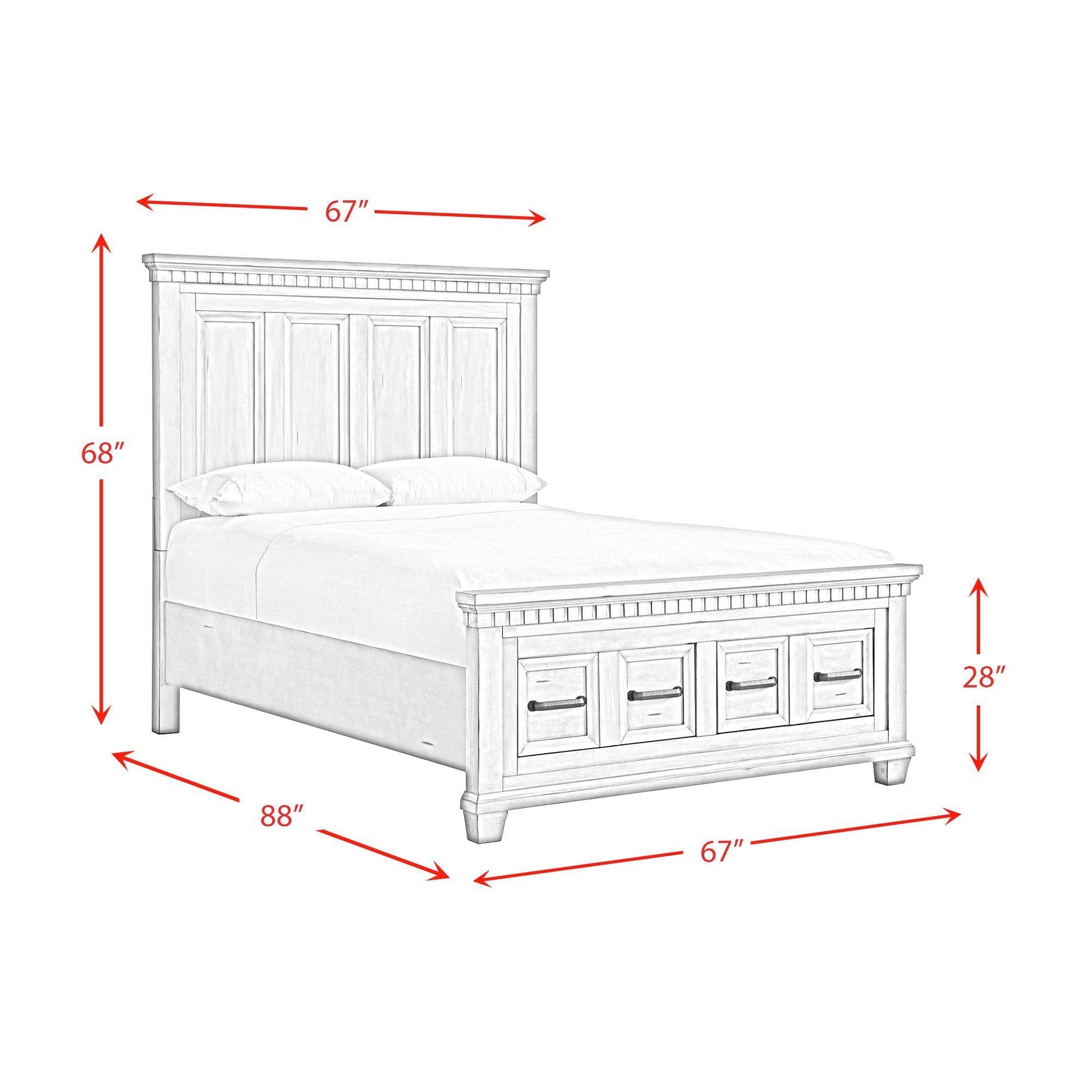 Elements International McCoy B - 10530 - 5 - QSB Queen Storage Bed - American Furniture of Slidell