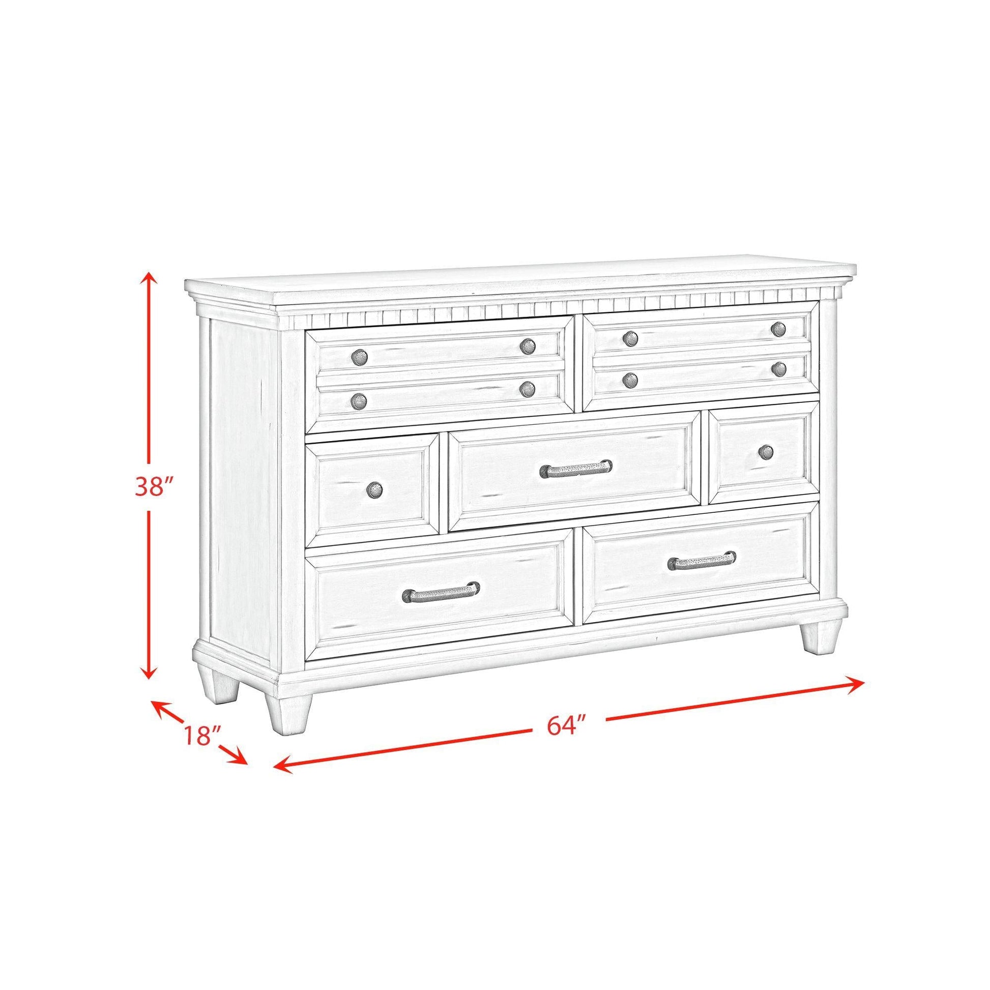 Elements International McCoy B - 10530 - 7 - DR 7 - Drawer Dresser - American Furniture of Slidell