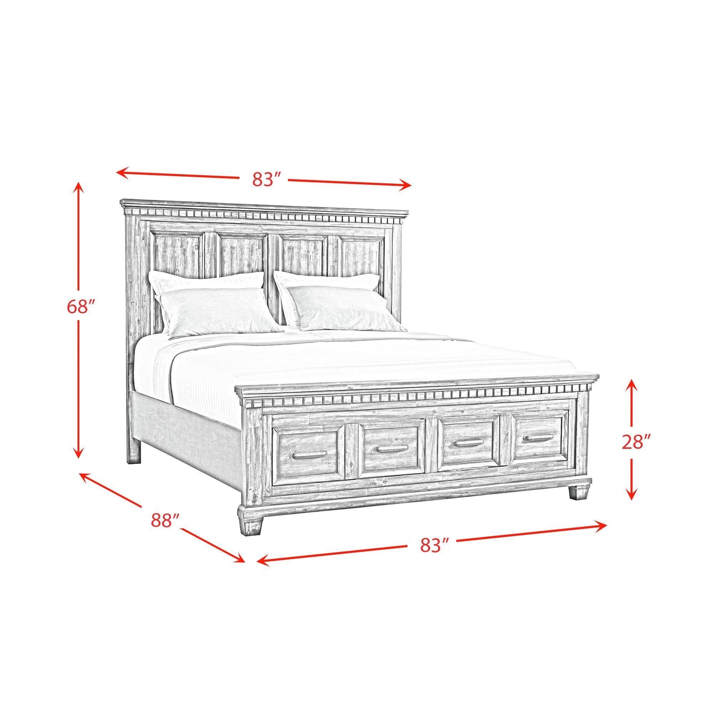 Elements International McCoy B - 10530 - 7 - KSB King Storage Bed - American Furniture of Slidell