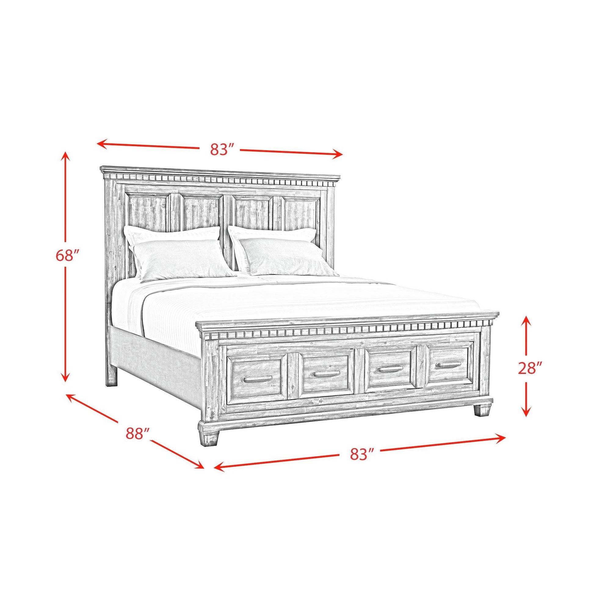 Elements International McCoy B - 10530 - 7 - KSB King Storage Bed - American Furniture of Slidell