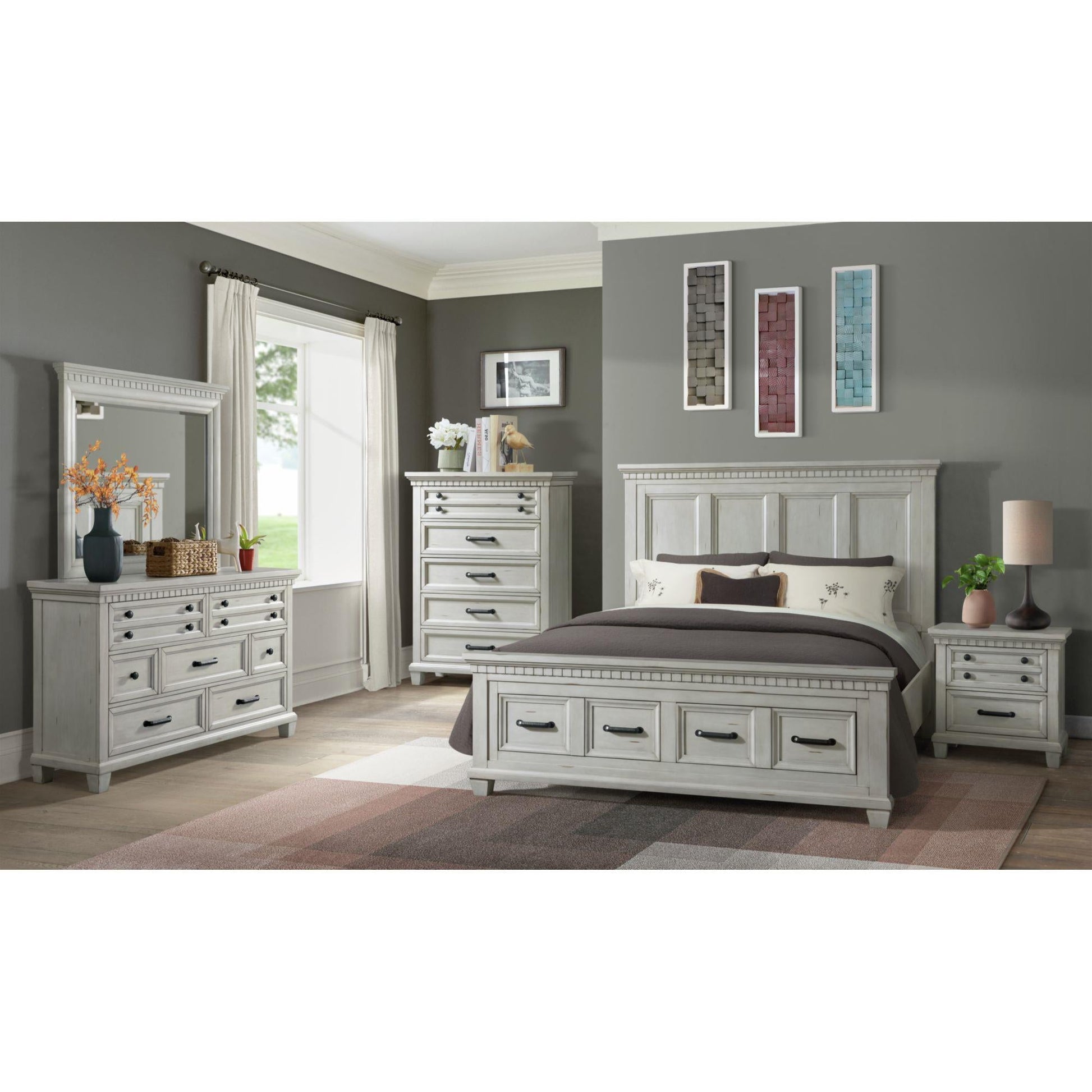 Elements International McCoy B - 10530 - 7 - KSB King Storage Bed - American Furniture of Slidell