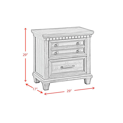 Elements International McCoy B - 10530 - 7 - NS 2 - Drawer Nightstand - American Furniture of Slidell
