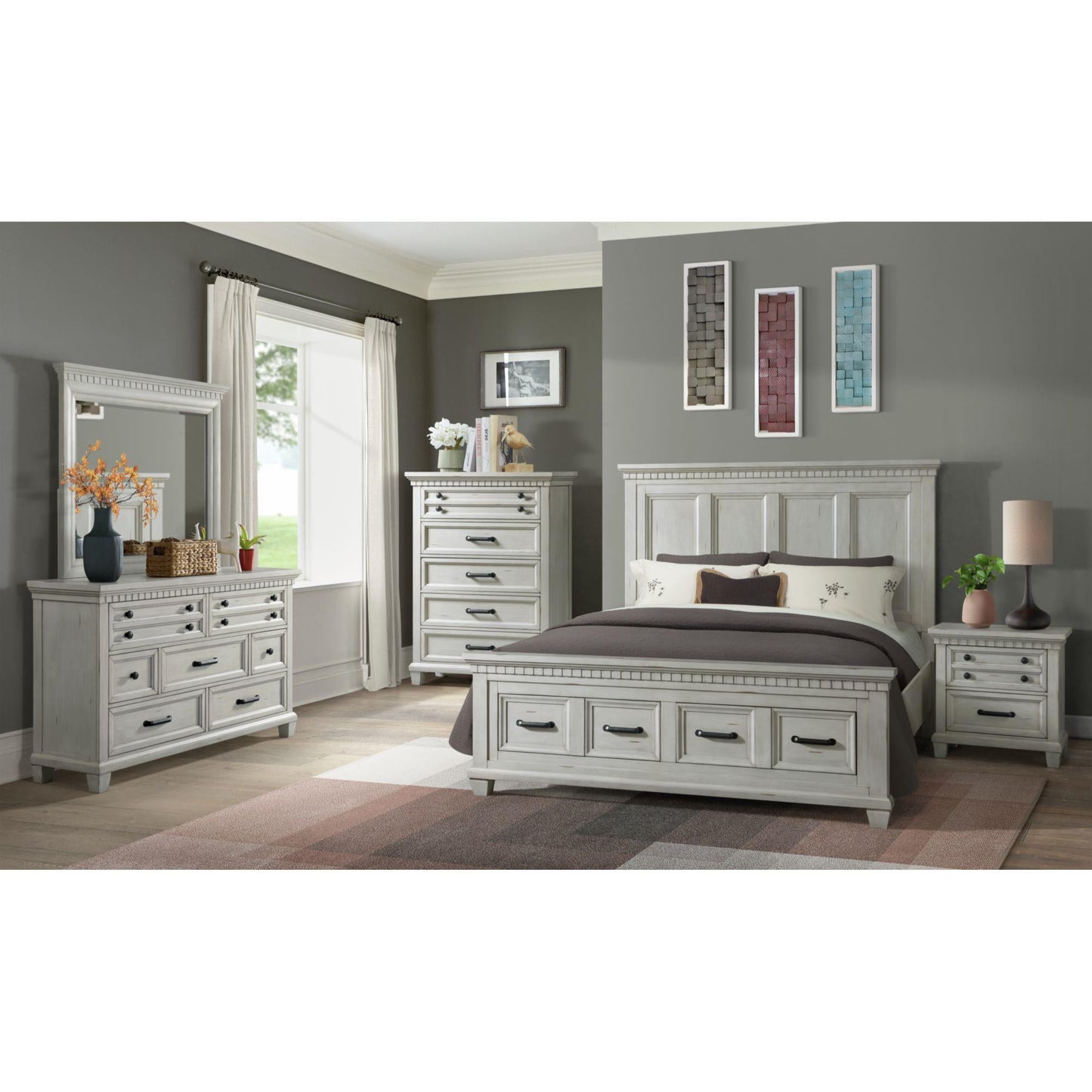 Elements International McCoy B - 10530 - 7 - NS 2 - Drawer Nightstand - American Furniture of Slidell