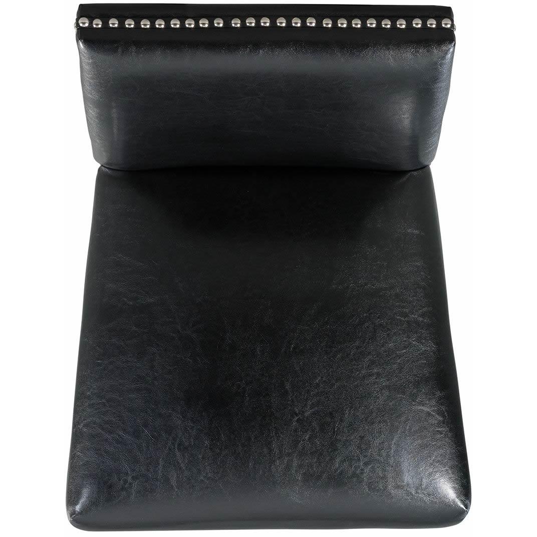 Elements International Meridian Faux Leather Counter Height Side Chair Set in Black - American Furniture of Slidell