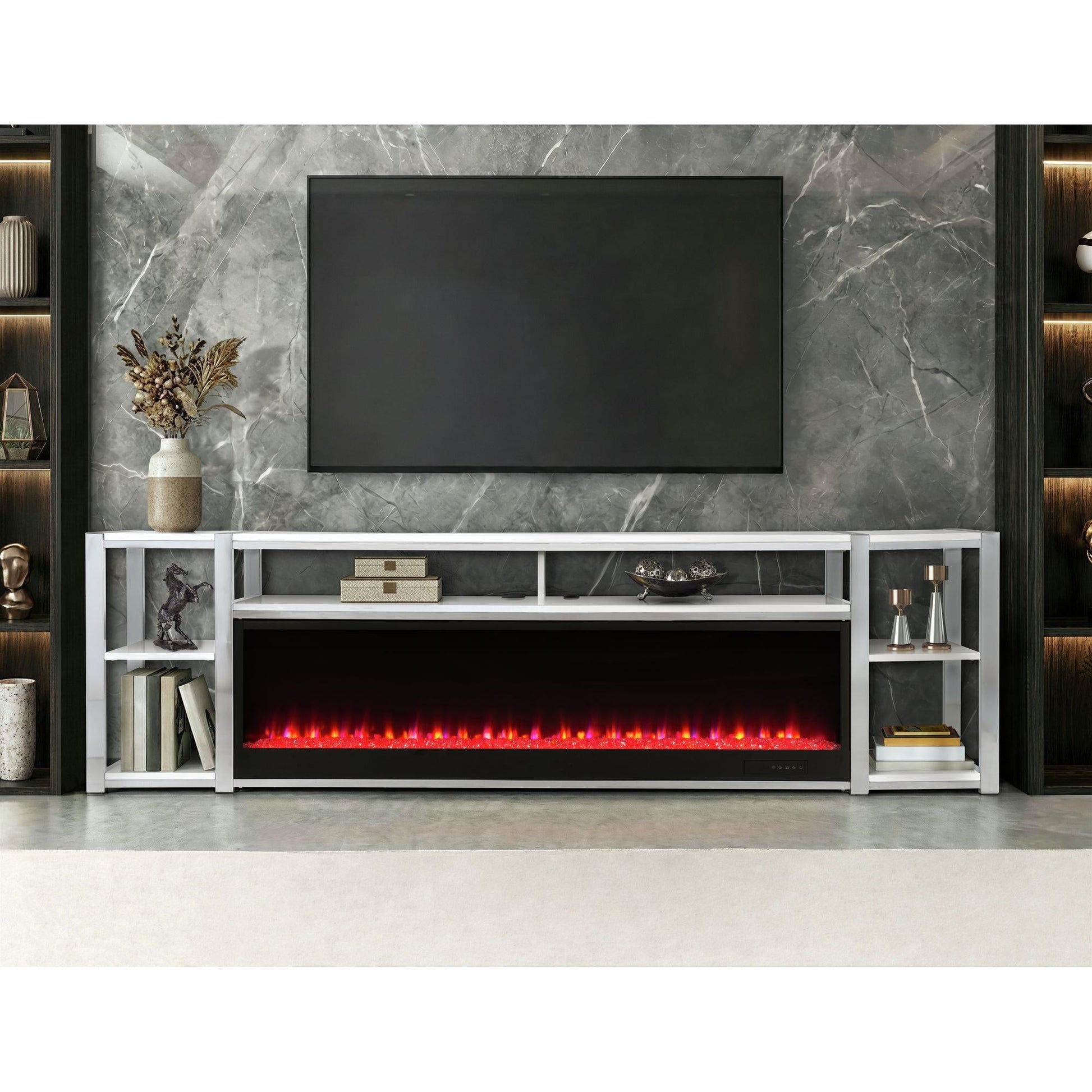 Elements International Midway LA - 17270 - 7 - FP 80" Tv Console - American Furniture of Slidell