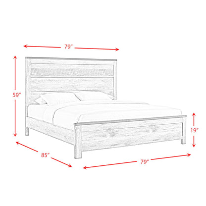 Elements International Millers Cove MC300KB King Panel Bed - American Furniture of Slidell
