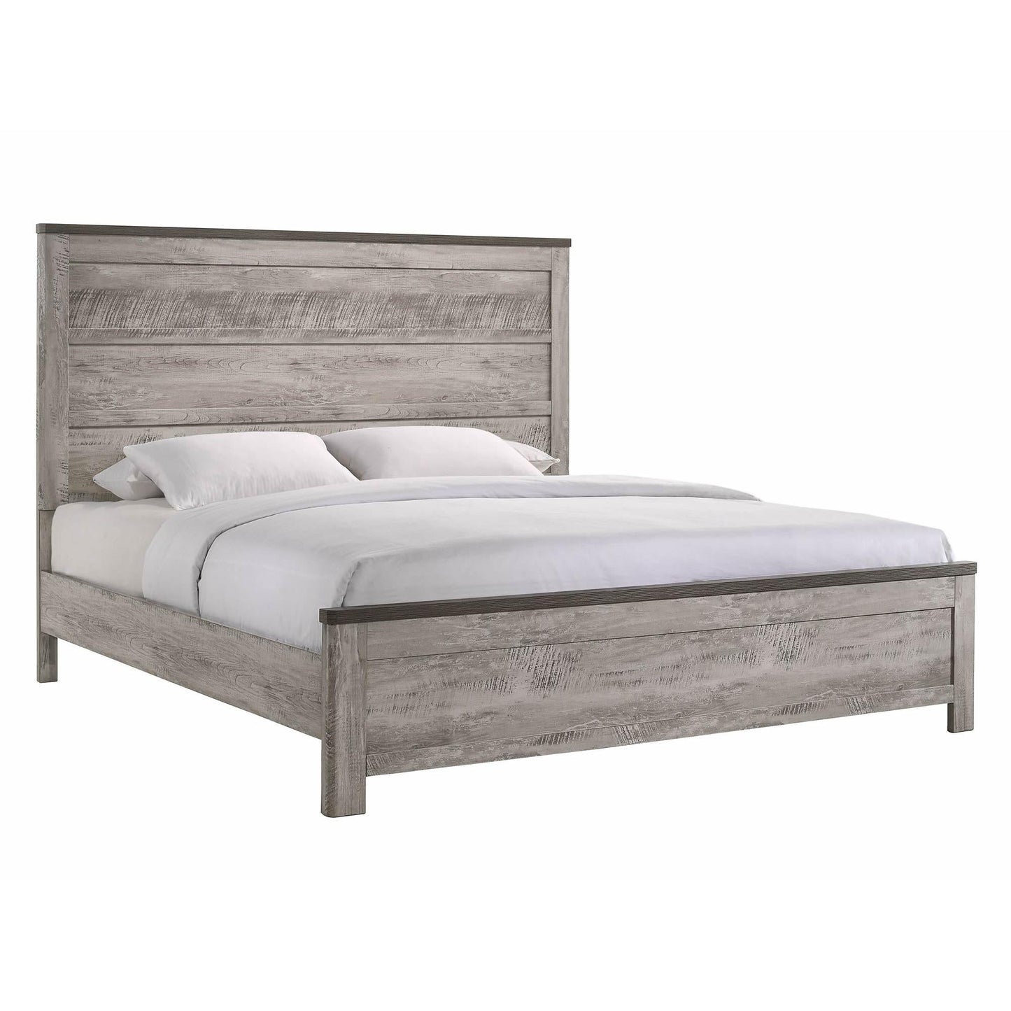 Elements International Millers Cove MC300KB King Panel Bed - American Furniture of Slidell