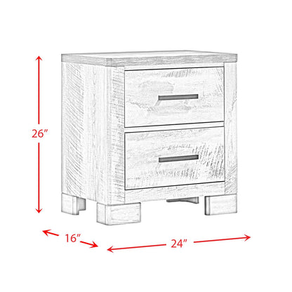 Elements International Millers Cove MC300NS Nightstand - American Furniture of Slidell