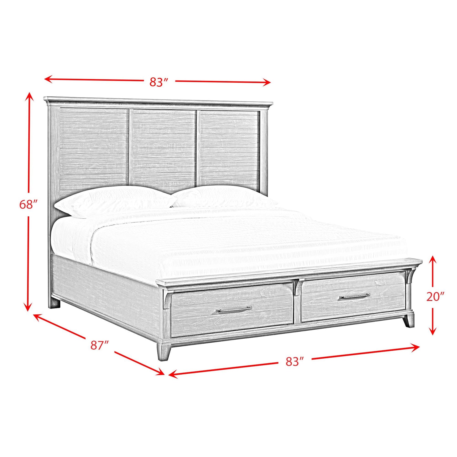 Elements International Montrose B - 16670 - 5 - KSB King Storage Bed - American Furniture of Slidell