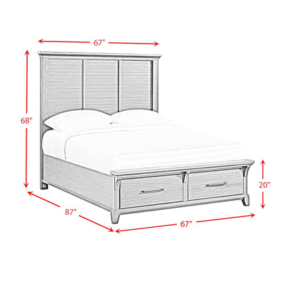 Elements International Montrose B - 16670 - 5 - QSB Queen Storage Bed - American Furniture of Slidell