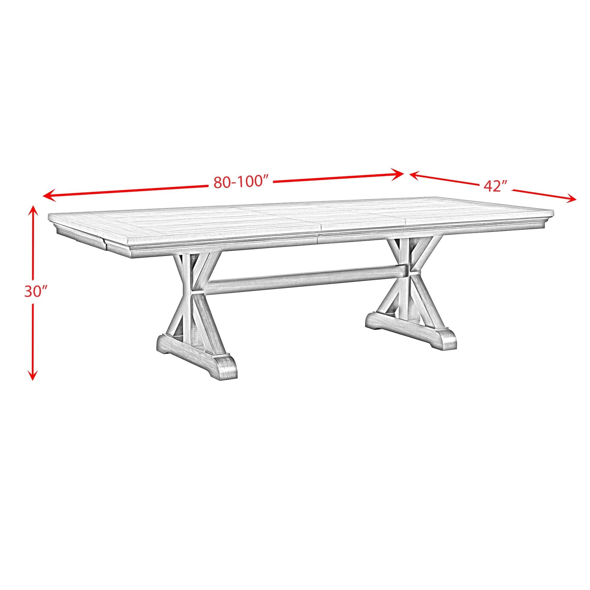 Elements International Montrose D - 16670 - 8 - DT Dining Table - American Furniture of Slidell
