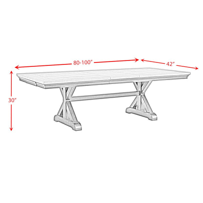 Elements International Montrose D - 16670 - 8 - DT Dining Table - American Furniture of Slidell