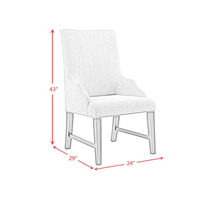 Elements International Montrose D - 16670 - 8 - HC Dining Host Chair - American Furniture of Slidell
