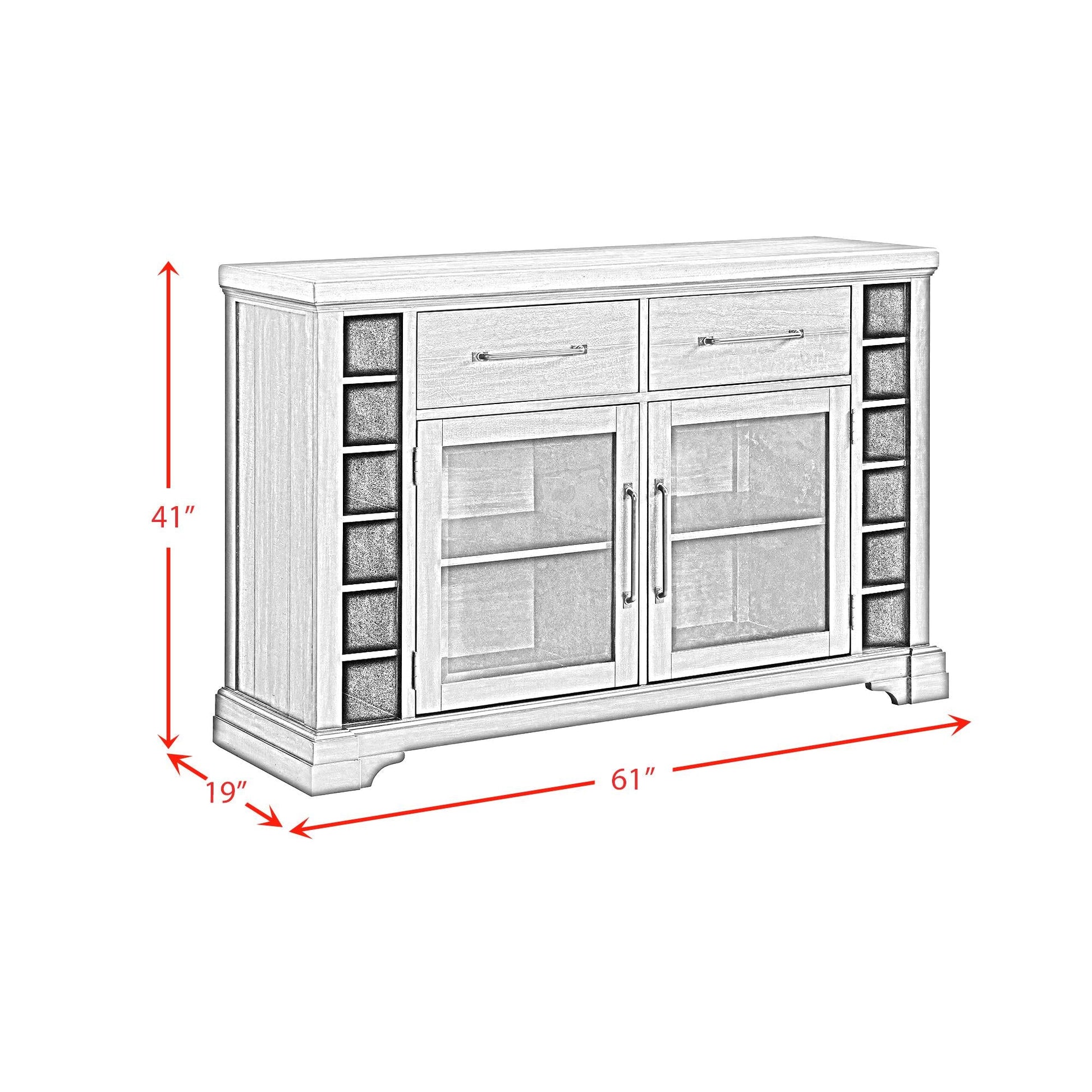 Elements International Montrose D - 16670 - 8 - SV Server - American Furniture of Slidell