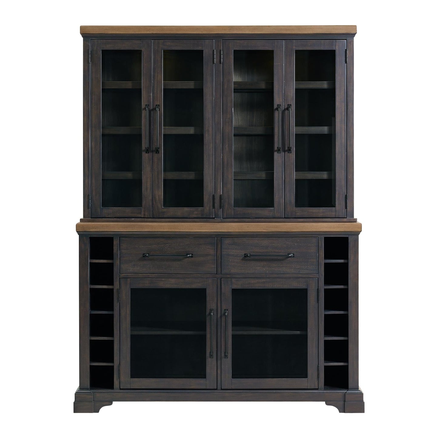 Elements International Montrose D - 16670 - 8 - SVHT Server And Hutch - American Furniture of Slidell