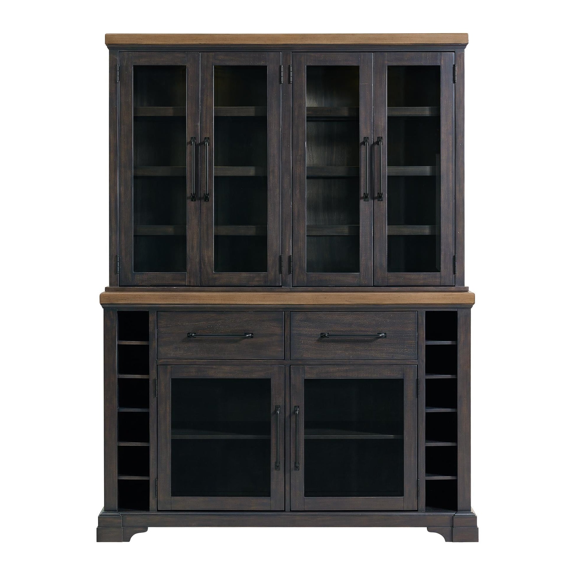 Elements International Montrose D - 16670 - 8 - SVHT Server And Hutch - American Furniture of Slidell