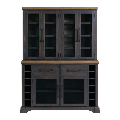 Elements International Montrose D - 16670 - 8 - SVHT Server And Hutch - American Furniture of Slidell