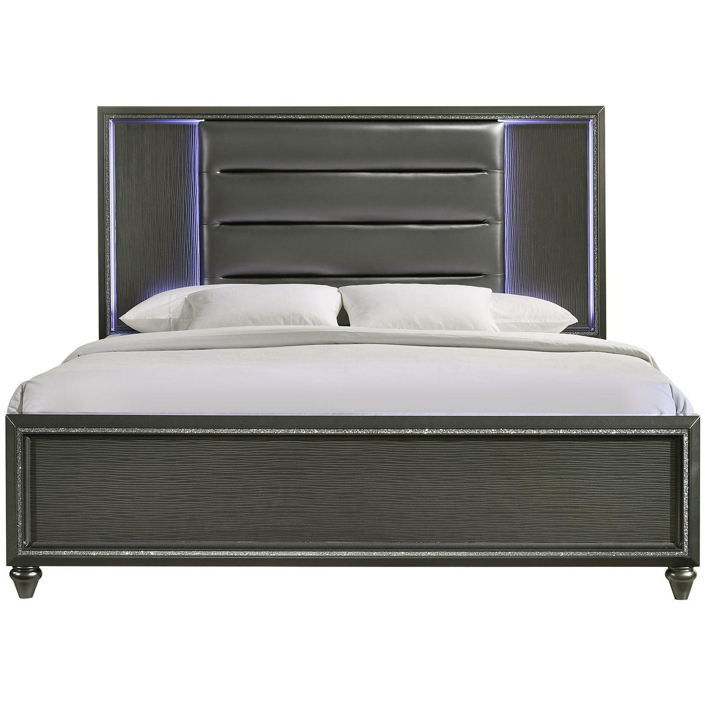Elements International Moonstone MN600KB King Panel Bed - American Furniture of Slidell