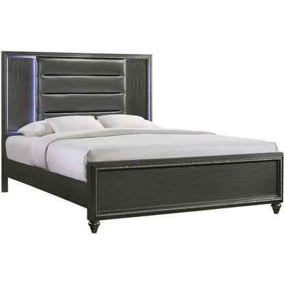 Elements International Moonstone MN600KB King Panel Bed - American Furniture of Slidell