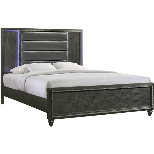 Elements International Moonstone MN600KB King Panel Bed - American Furniture of Slidell