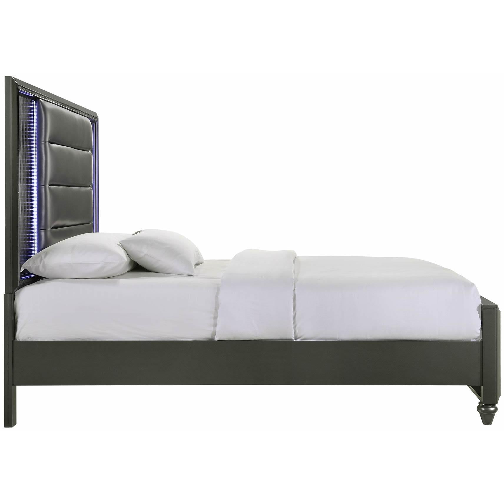Elements International Moonstone MN600KB King Panel Bed - American Furniture of Slidell
