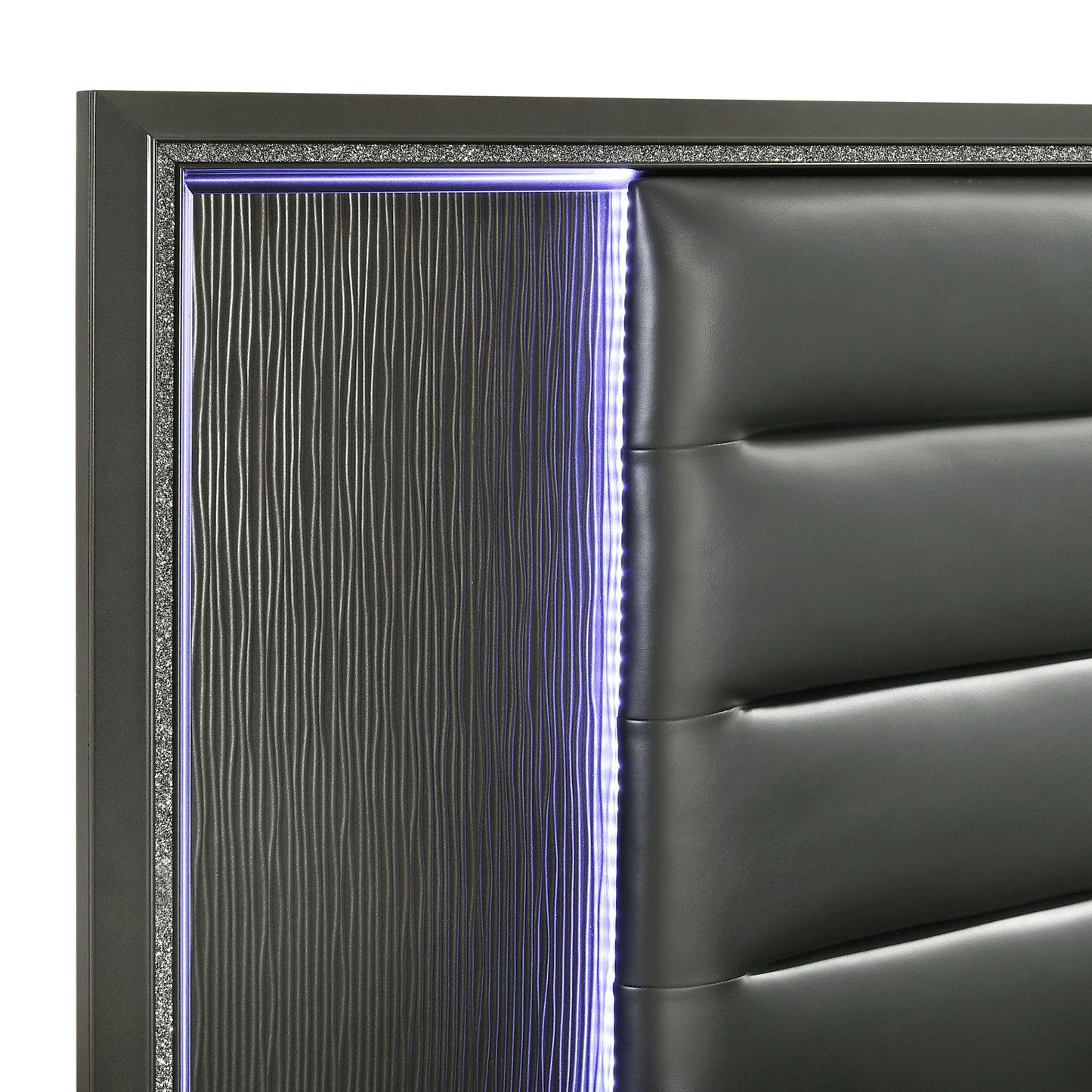 Elements International Moonstone MN600KB King Panel Bed - American Furniture of Slidell
