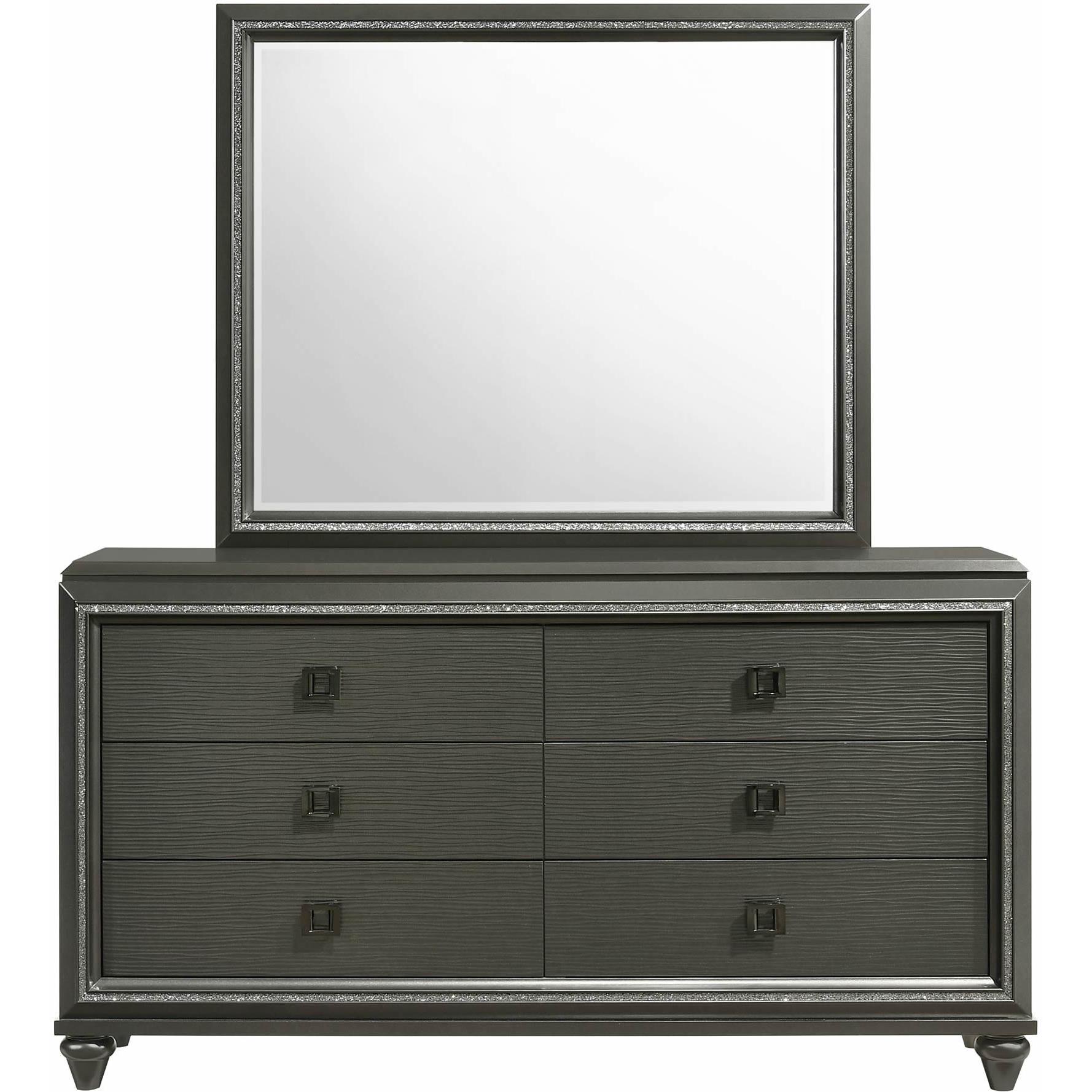 Elements International Moonstone MN600MR Dresser Mirror - American Furniture of Slidell