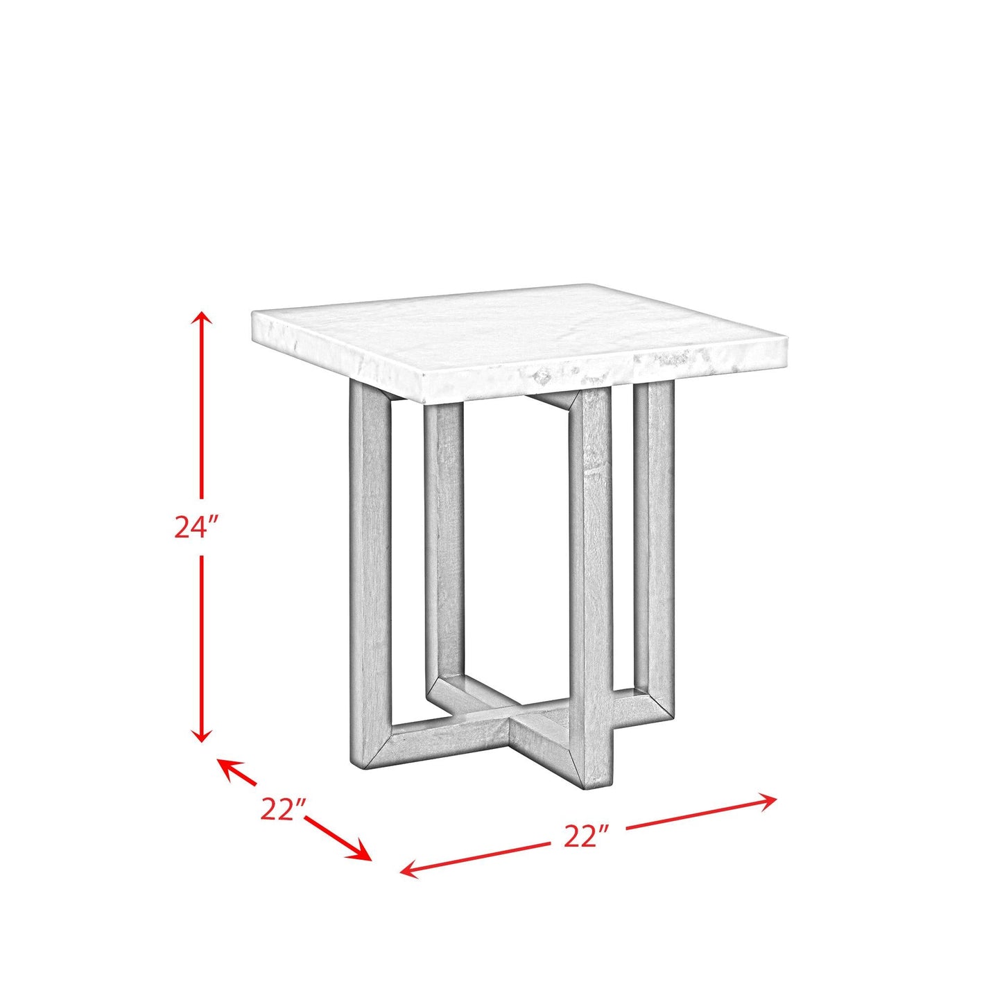 Elements International Morris CTMS100ETE End Table - American Furniture of Slidell