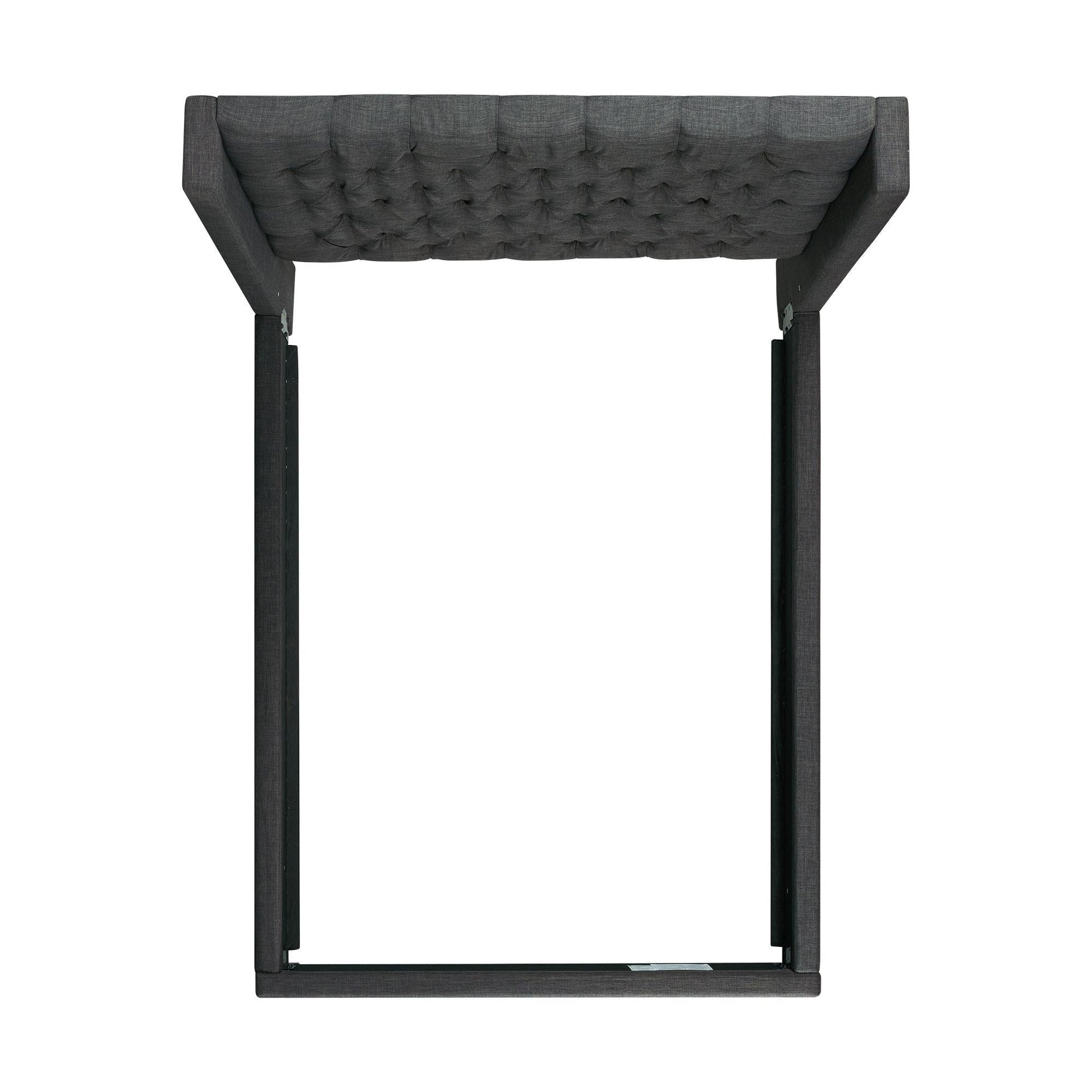 Elements International Morrow UMW090KB King Upholstered Bed - Charcoal - American Furniture of Slidell