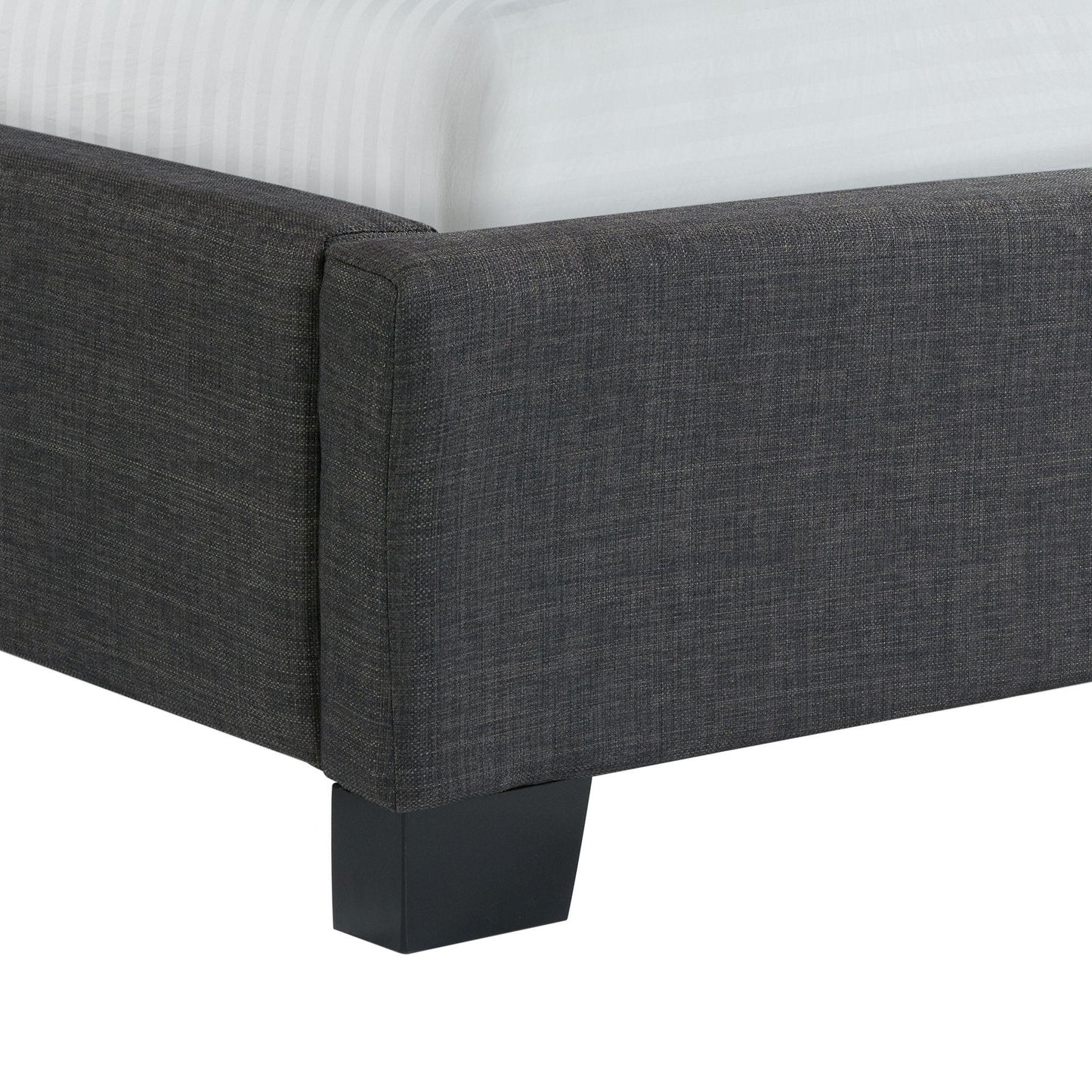 Elements International Morrow UMW090KB King Upholstered Bed - Charcoal - American Furniture of Slidell