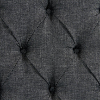 Elements International Morrow UMW090KB King Upholstered Bed - Charcoal - American Furniture of Slidell